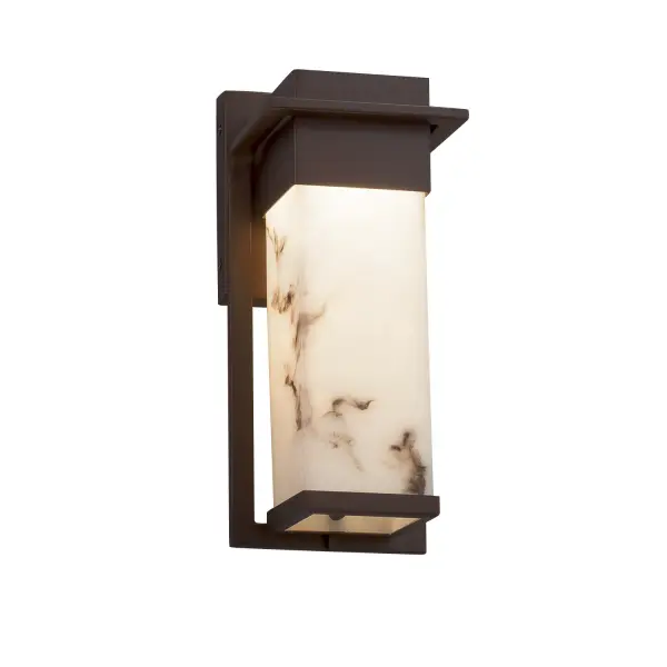 Collection: LumenAria Finish: Dark Bronze Glass: Faux Alabaster Resin Width: 5.00" Height: 12.00" Extension from Wall: 5.50" Top to Outlet: 2.75" Maximum Wattage: 14.00 W Light Source: LED Light Output: 1190.00 lm Color Temperature: 3000 K CRI: 90 Safety Listing: ETL Safety Rating: Wet LED