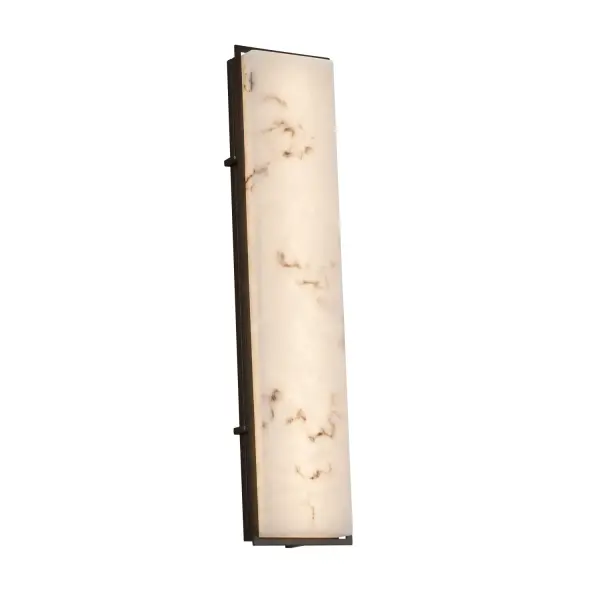 Collection: LumenAria Finish: Dark Bronze Glass: Faux Alabaster Resin Width: 8.00" Height: 36.00" Extension from Wall: 3.50" Top to Outlet: 18.00" Maximum Wattage: 32.00 W Bulb Type: LED Light Source: LED Light Output: 2560.00 lm Safety Listing: ETL Safety Rating: Wet ADA LED