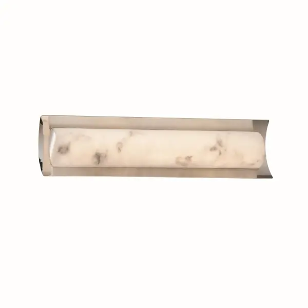Collection: LumenAria Finish: Polished Chrome Glass: Faux Alabaster Resin Notes: Dedicated LED engine included Width: 21.50" Height: 5.00" Extension from Wall: 2.50" Top to Outlet: 10.75" Maximum Wattage: 19.00 W Light Source: LED Light Output: 1575.00 lm Safety Listing: Damp Safety Rating: Damp ADA LED