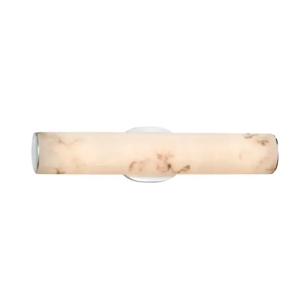 Collection: LumenAria Finish: Polished Chrome Glass: Faux Alabaster Resin Width: 20.25" Height: 4.50" Extension from Wall: 3.00" Maximum Wattage: 19.00 W Light Source: LED Light Output: 1575.00 lm Color Temperature: 3000 K CRI: 90 Safety Listing: UL Safety Rating: Damp ADA LED