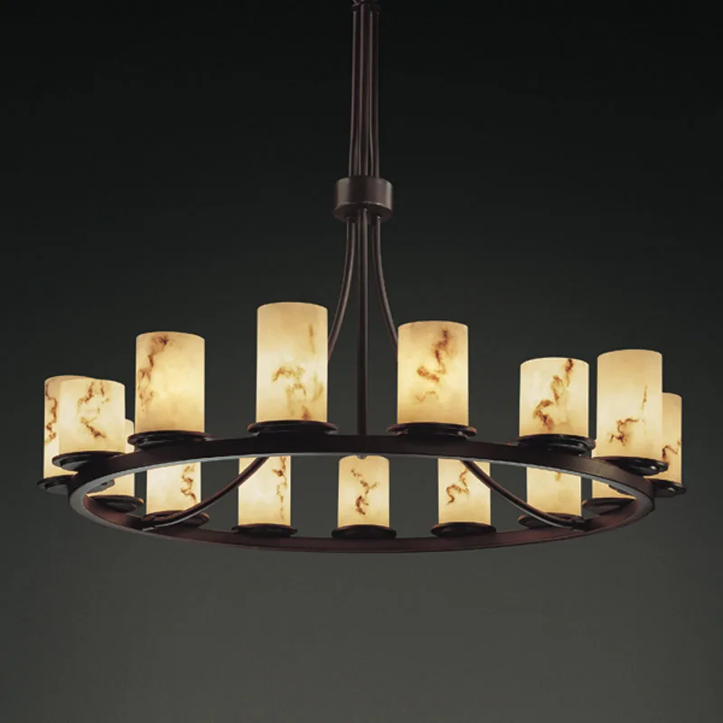 LumenAria 15 Light Chandelier in Dark Bronze
