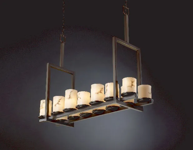 LumenAria 14 Light Chandelier in Dark Bronze