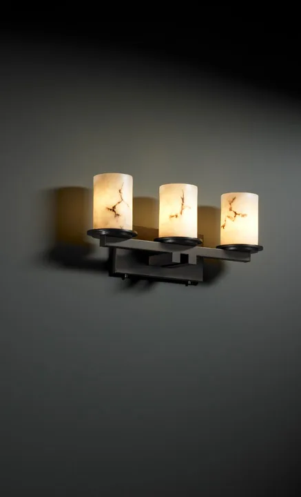 LumenAria Three Light Bath Bar in Dark Bronze