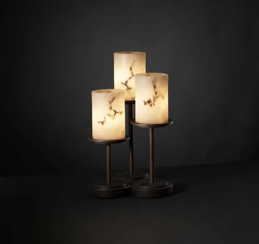 LumenAria Three Light Table Lamp in Dark Bronze