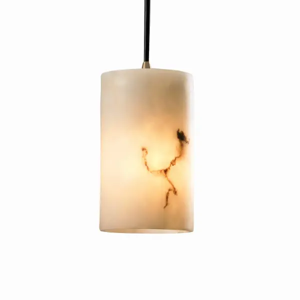 Collection: LumenAria Finish: Antique Brass Glass: Faux Alabaster Resin Notes: Each shade includes 8 ft. of Black or White cord for adjustable drops. Also available in Brushed Nickel, Matte Black, Antique Brass, Polished Chrome finish. Width: 4.00" Height: 5.50" Wire: 8` Canopy: .75" H x 5.25" Dia. Number of Bulbs: 1 Maximum Wattage: 40.00 W Bulb Type: BA9 Torpedo Bulb Base: Bayonet Light Source: LED Safety Listing: Damp Safety Rating: Damp Energy Efficient