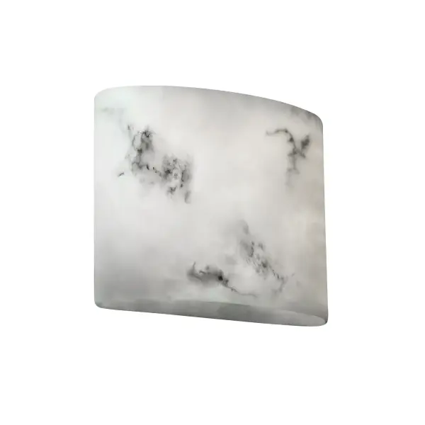 Collection: LumenAria Glass: Faux Alabaster Resin Notes: Also available in Brushed Nickel, Matte Black, Antique Brass, Polished Chrome finish. Width: 11.75" Height: 9.75" Extension from Wall: 4.00" Top to Outlet: 3.25" Number of Bulbs: 2 Maximum Wattage: 60.00 W Bulb Base: Medium Light Source: Incandescent Safety Listing: Damp Safety Rating: Damp ADA