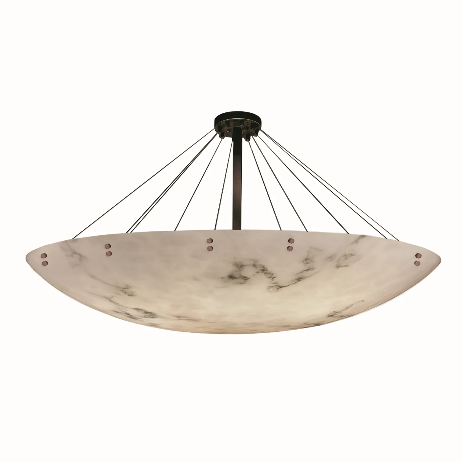 LumenAria 16 Light Semi-Flush Mount in Dark Bronze