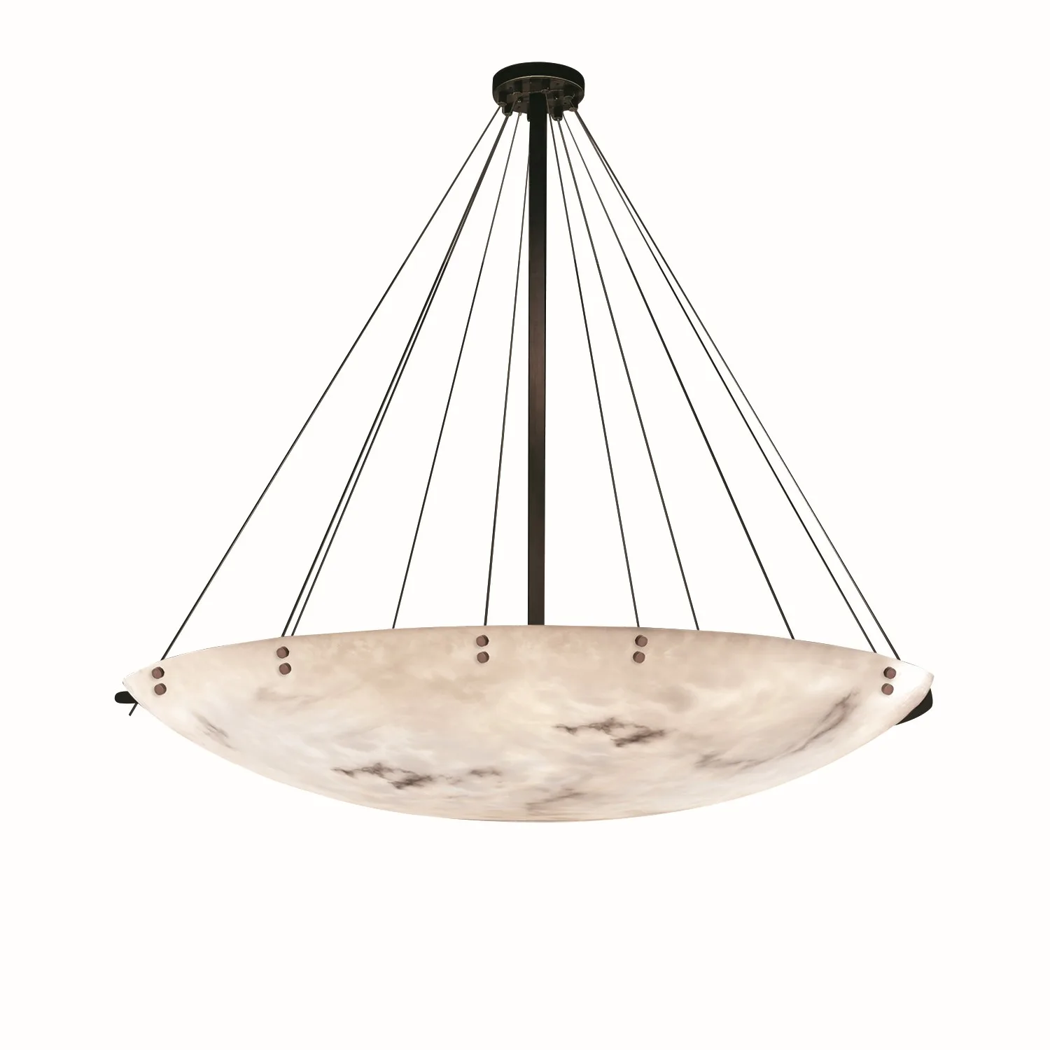 LumenAria 16 Light Pendant in Dark Bronze