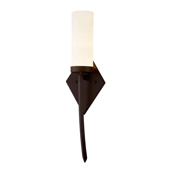 Collection: Fusion Finish: Dark Bronze Glass: Opal Glass Width: 5.75" Height: 20.00" Extension from Wall: 4.00" Canopy: 9.25" H x 5.75" W Maximum Wattage: 9.00 W Light Source: LED Light Output: 800.00 lm Voltage: 120.00 V Safety Listing: UL/ETL Safety Rating: Damp ADA LED