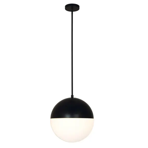 Collection: Fusion Finish: Matte Black Glass: Opal Glass Width: 14.00" Height: 14.00" Canopy: 5" Dia. x 1" H Number of Bulbs: 3 Maximum Wattage: 5.00 W Bulb Base: G9 Light Source: LED Voltage: 120.00 V Safety Listing: UL/ETL Safety Rating: Damp LED