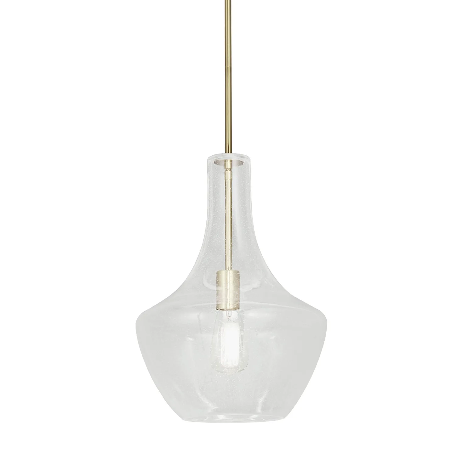 Fusion One Light Pendant in Brushed Brass