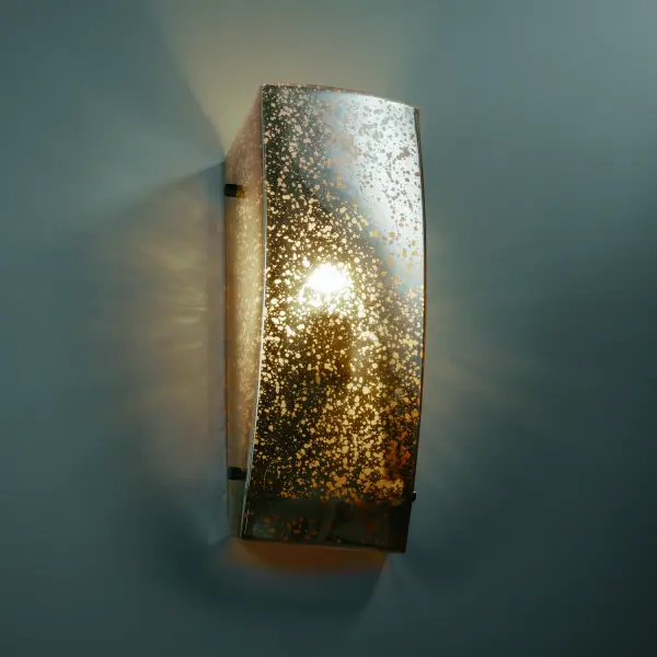 ADA Rectangle Wall Sconce Collection: Fusion Finish: Dark Bronze Glass: Artisan Glass Width: 5.50" Height: 14.00" Extension from Wall: 4.00" Top to Outlet: 3.50" Number of Bulbs: 1 Maximum Wattage: 100.00 W Safety Listing: Damp Safety Rating: Damp ADA