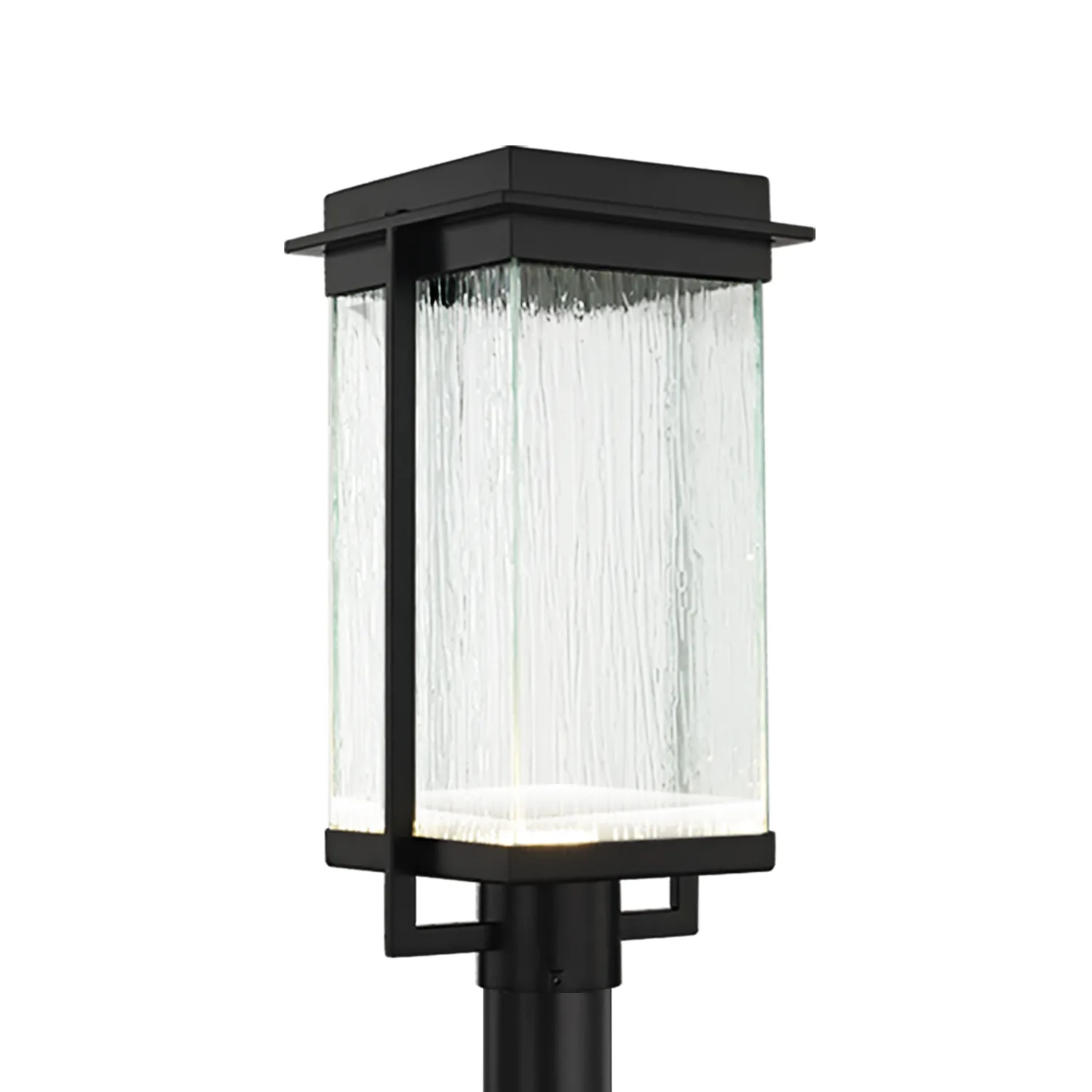 Fusion LED Post Mount in Matte Black