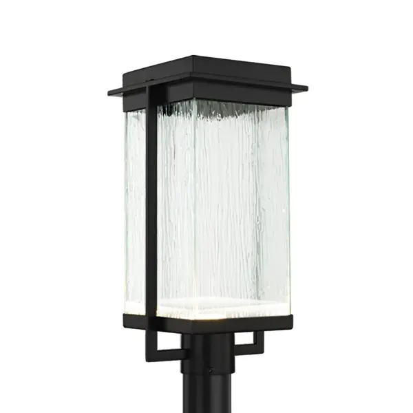 Collection: Fusion Finish: Matte Black Glass: Artisan Glass Width: 8.50" Height: 18.00" Length: 8.50" Maximum Wattage: 14.00 W Bulb Type: LED Light Source: LED Light Output: 1120.00 lm Safety Listing: ETL Safety Rating: Wet LED