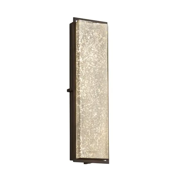Collection: Fusion Finish: Dark Bronze Glass: Artisan Glass Width: 6.50" Height: 24.00" Extension from Wall: 3.50" Top to Outlet: 12.00" Maximum Wattage: 22.00 W Bulb Type: LED Light Source: LED Light Output: 1760.00 lm Safety Listing: ETL Safety Rating: Wet ADA LED