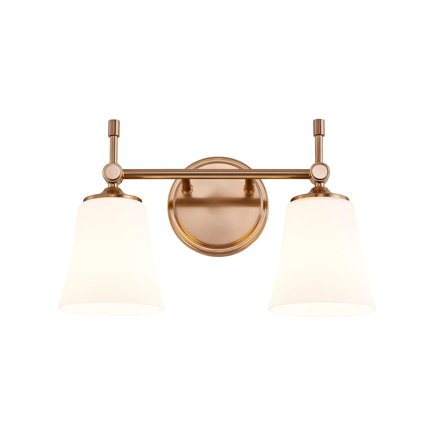 Fusion Two Light Bath Bar in Brushed Brass
