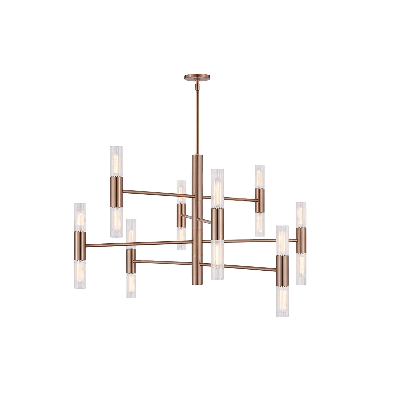 Fusion 16 Light Chandelier in Brushed Brass