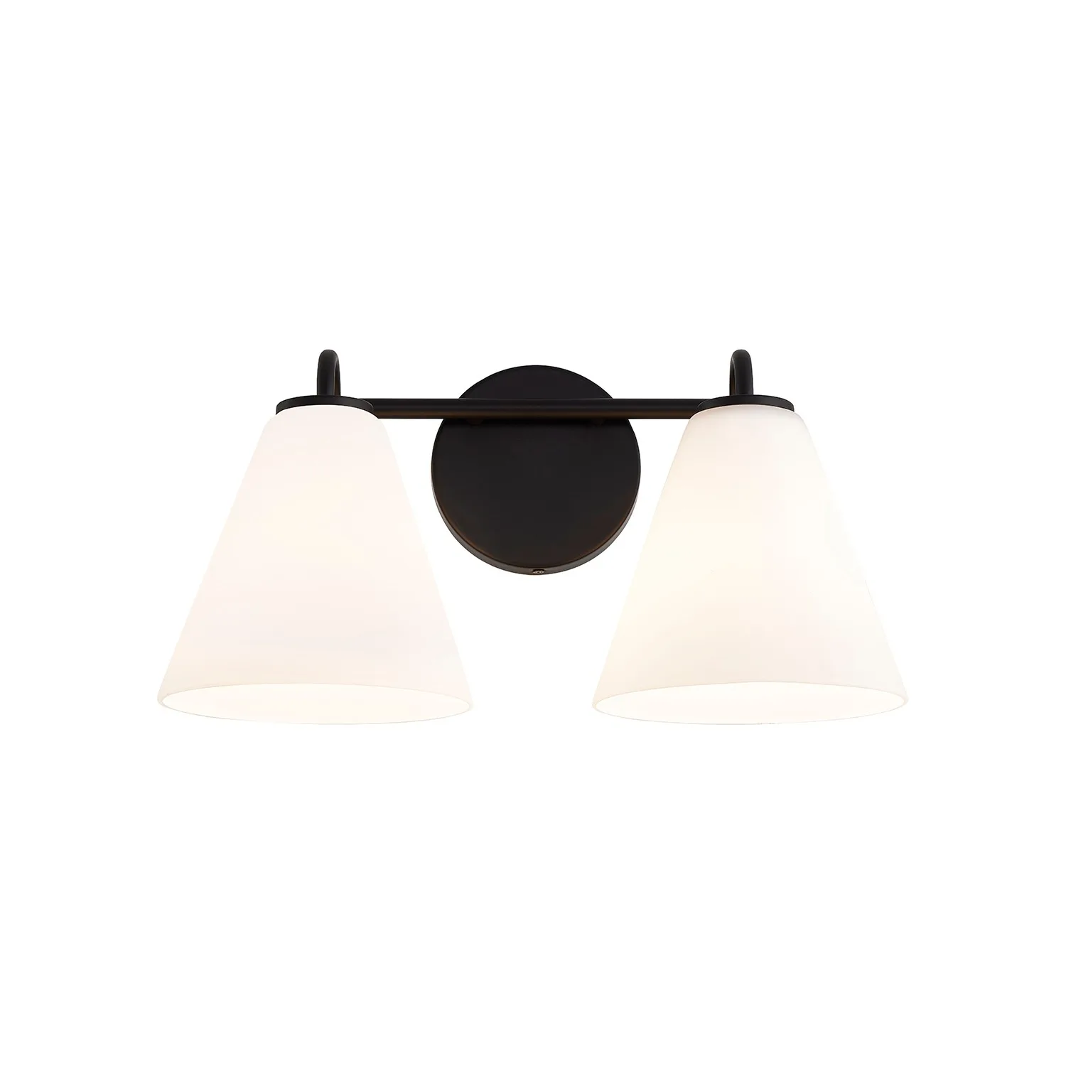 Fusion Two Light Bath Bar in Matte Black