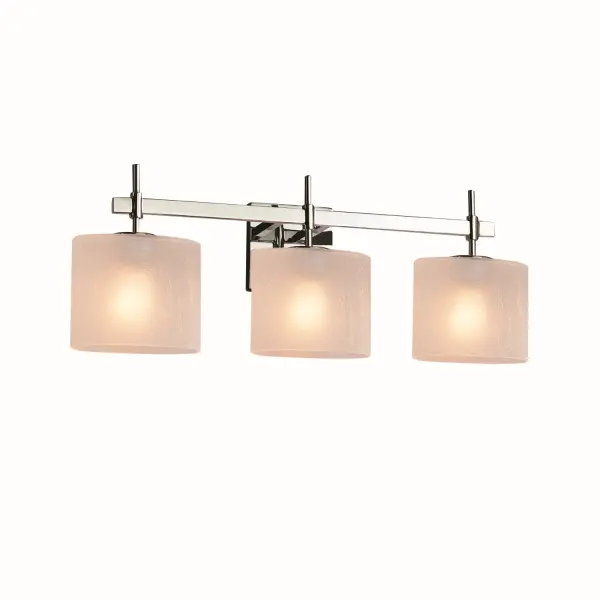 Collection: Fusion Finish: Polished Chrome Glass: Artisan Glass Width: 22.00" Height: 9.50" Extension from Wall: 5.25" Number of Bulbs: 3 Maximum Wattage: 100.00 W Bulb Type: A19 Safety Listing: Damp Safety Rating: Damp