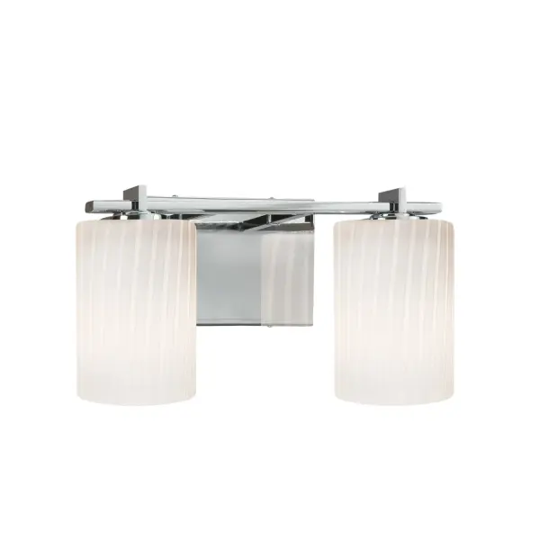 Collection: Fusion Finish: Polished Chrome Glass: Artisan Glass Width: 14.00" Height: 6.75" Extension from Wall: 5.50" Top to Outlet: 6.00" Number of Bulbs: 2 Maximum Wattage: 100.00 W Bulb Type: A19 Safety Listing: UL Safety Rating: Damp