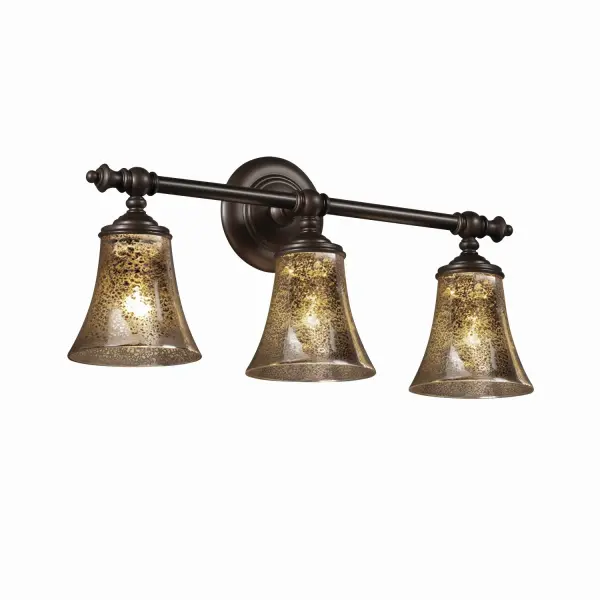 Collection: Fusion Finish: Dark Bronze Glass: Artisan Glass Width: 22.75" Height: 10.50" Extension from Wall: 6.25" Top to Outlet: 7.75" Number of Bulbs: 3 Maximum Wattage: 100.00 W Bulb Type: A19 Safety Listing: Damp Safety Rating: Damp