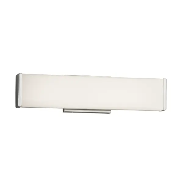 Collection: Fusion Finish: Polished Chrome Glass: Artisan Glass Width: 18.50" Height: 4.50" Extension from Wall: 2.50" Maximum Wattage: 18.00 W Light Source: LED Light Output: 1530.00 lm Color Temperature: 3000 K CRI: 90 Safety Listing: ETL Safety Rating: Damp ADA LED