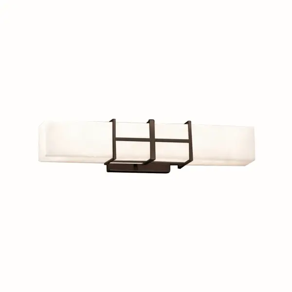 Collection: Fusion Finish: Dark Bronze Glass: Artisan Glass Notes: Dedicated LED engine included Width: 21.50" Height: 4.50" Extension from Wall: 5.25" Top to Outlet: 10.75" Maximum Wattage: 19.00 W Light Source: LED Light Output: 1575.00 lm Safety Listing: Damp Safety Rating: Damp LED