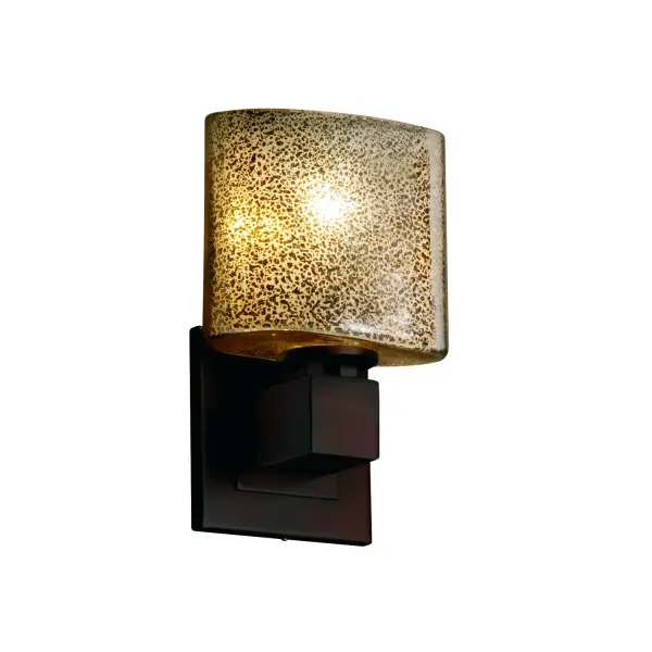 Collection: Fusion Finish: Dark Bronze Glass: Artisan Glass Width: 6.50" Height: 9.75" Extension from Wall: 4.00" Top to Outlet: 7.25" Number of Bulbs: 1 Maximum Wattage: 100.00 W Bulb Type: A19 Safety Listing: Damp Safety Rating: Damp ADA