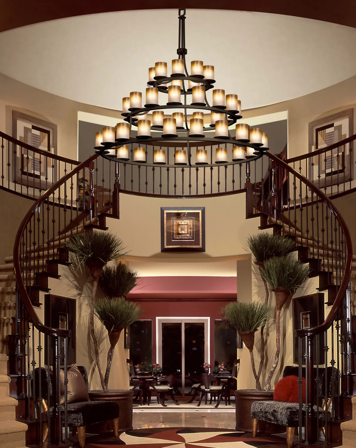 Fusion 45 Light Chandelier in Dark Bronze