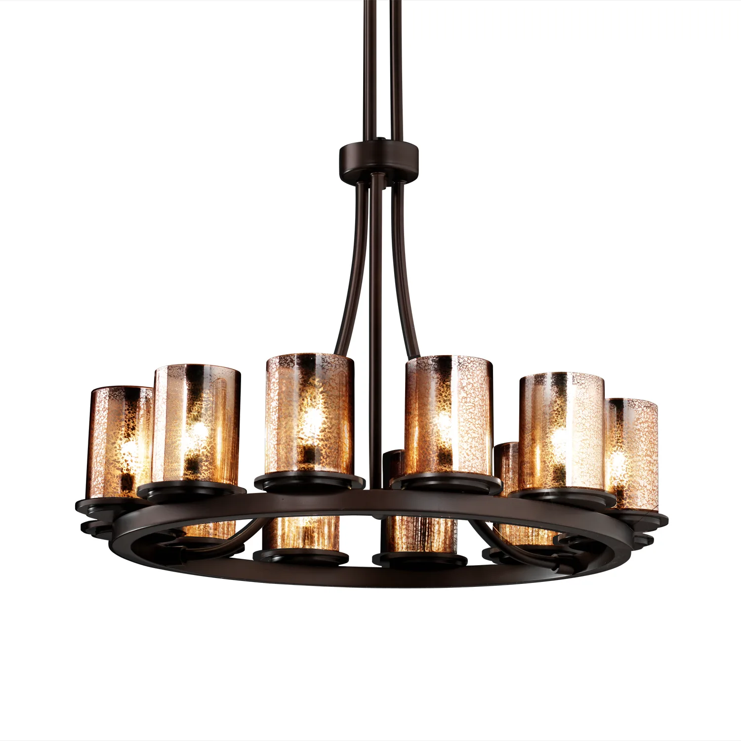 Fusion 12 Light Chandelier in Dark Bronze