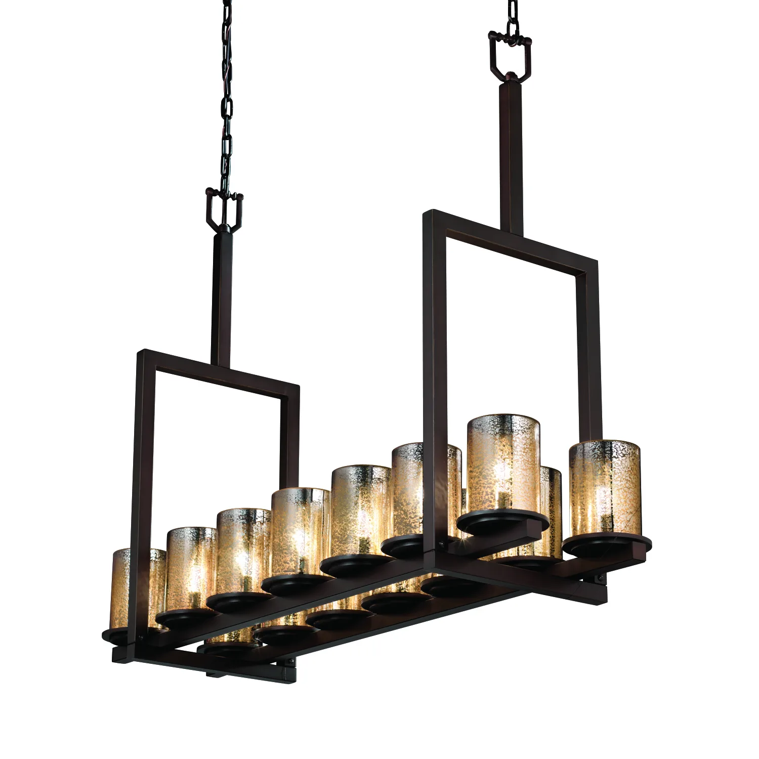 Fusion 14 Light Chandelier in Dark Bronze