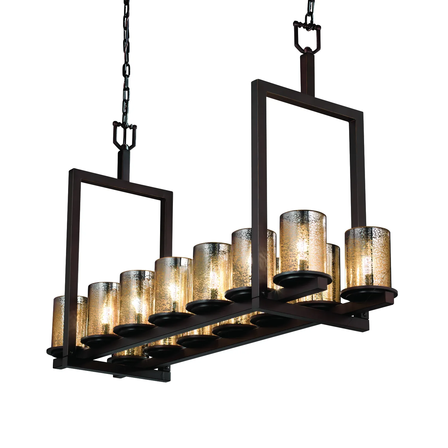 Fusion 14 Light Chandelier in Dark Bronze