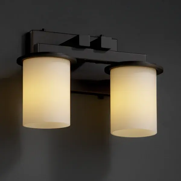 Collection: Fusion Finish: Dark Bronze Glass: Artisan Glass Notes: This fixture can be installed as an uplight or downlight. Also available in Brushed Nickel, Matte Black, Polished Chrome finish. Width: 13.00" Height: 9.00" Extension from Wall: 6.25" Top to Outlet: 6.50" Number of Bulbs: 2 Maximum Wattage: 60.00 W Bulb Type: G16 1/2 Bulb Base: Bayonet Light Source: Incandescent Safety Listing: Damp Safety Rating: Damp