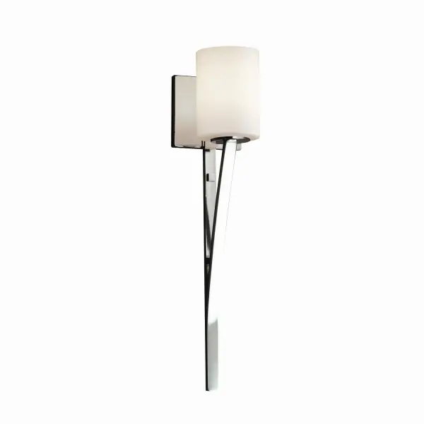Collection: Fusion Finish: Polished Chrome Glass: Artisan Glass Width: 4.50" Height: 20.75" Extension from Wall: 6.00" Top to Outlet: 3.25" Number of Bulbs: 1 Maximum Wattage: 100.00 W Bulb Type: A19 Safety Listing: Damp Safety Rating: Damp