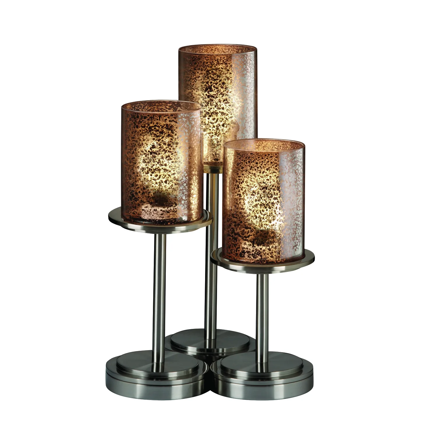 Fusion Three Light Table Lamp in Brushed Nickel