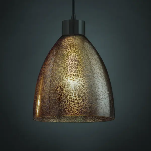 Large 1-Light Pendant Collection: Fusion Finish: Dark Bronze Glass: Artisan Glass Width: 10.50" Height: 11.00" Number of Bulbs: 1 Maximum Wattage: 60.00 W Bulb Type: A19 Safety Listing: Damp Safety Rating: Damp