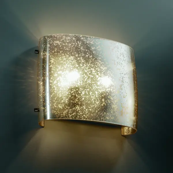 ADA Wide Oval Wall Sconce Collection: Fusion Finish: Dark Bronze Glass: Artisan Glass Width: 12.00" Height: 10.00" Extension from Wall: 4.00" Top to Outlet: 3.25" Number of Bulbs: 2 Maximum Wattage: 100.00 W Bulb Type: Type A Safety Listing: Damp Safety Rating: Damp ADA