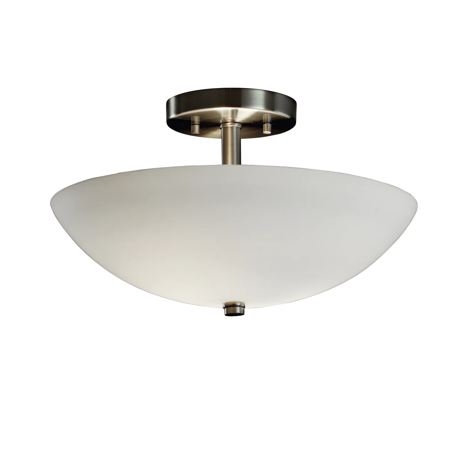 Fusion Two Light Semi-Flush Mount in Brushed Nickel