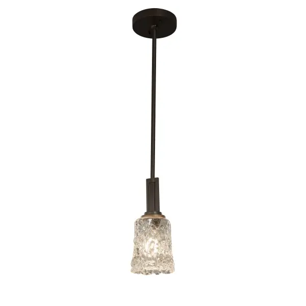 Collection: Veneto Luce Finish: Dark Bronze Glass: Venetian Glass Width: 4.50" Height: 11.75" Canopy: 1" H x 5.25" Dia. Number of Bulbs: 1 Maximum Wattage: 40.00 W Bulb Type: A19 Safety Listing: Damp Safety Rating: Damp