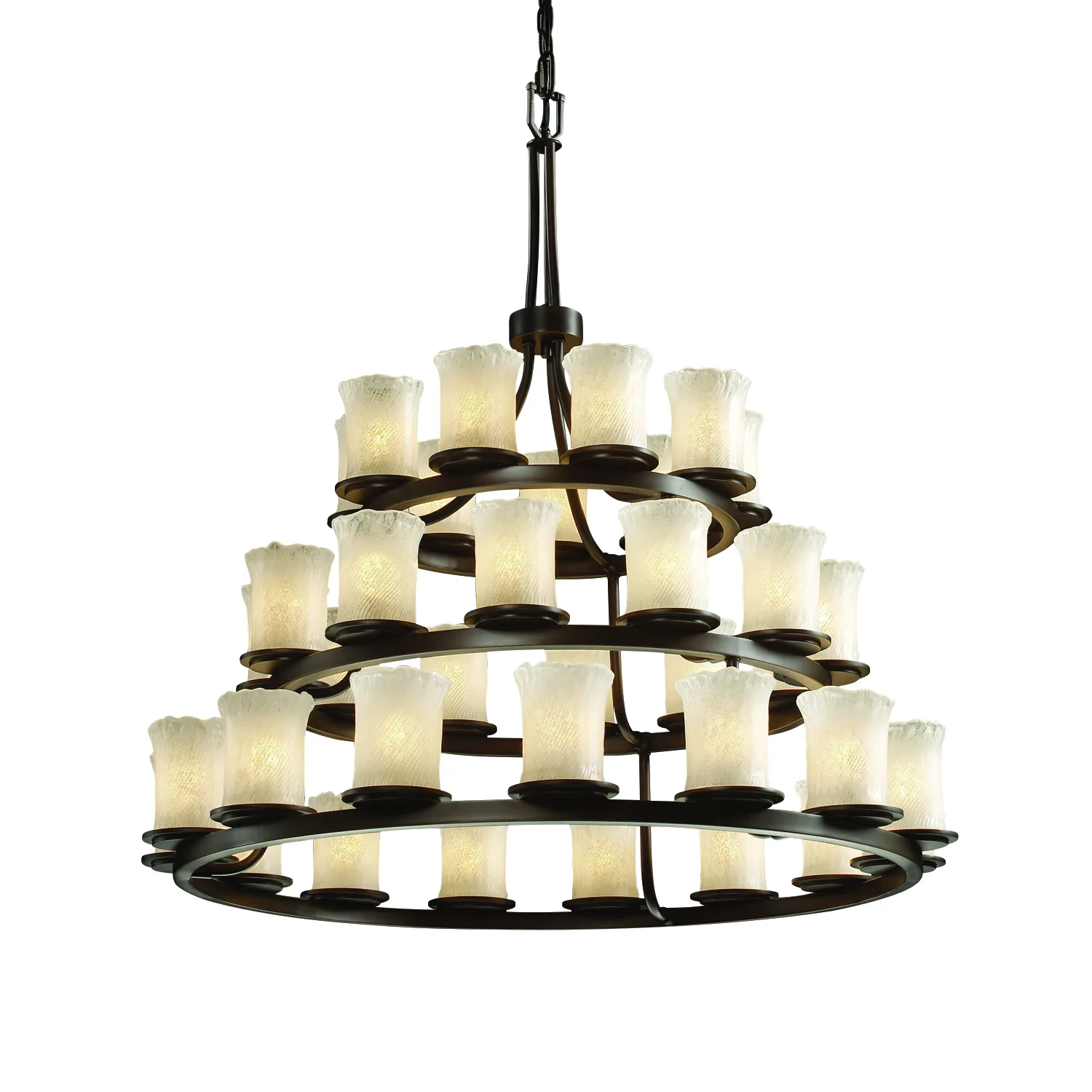 Veneto Luce 36 Light Chandelier in Dark Bronze