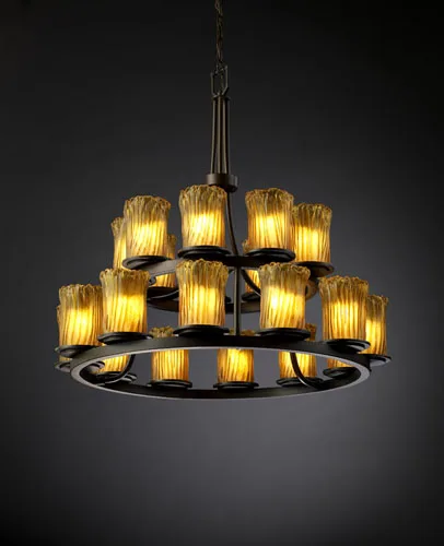 Veneto Luce 21 Light Chandelier in Dark Bronze