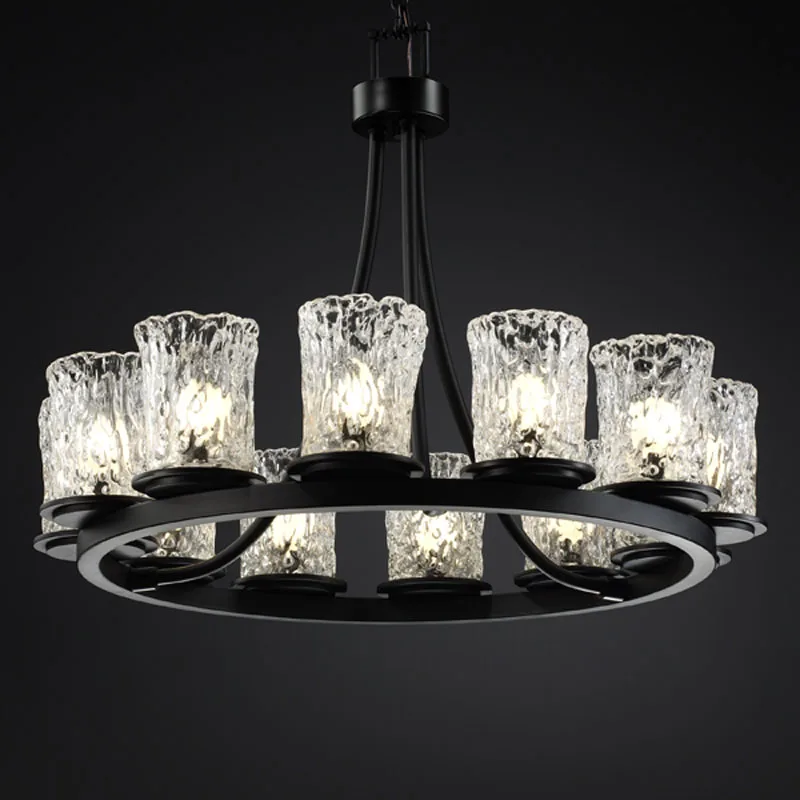 Veneto Luce 12 Light Chandelier in Matte Black