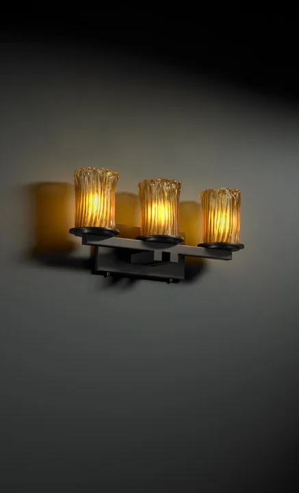 Veneto Luce Three Light Bath Bar in Dark Bronze
