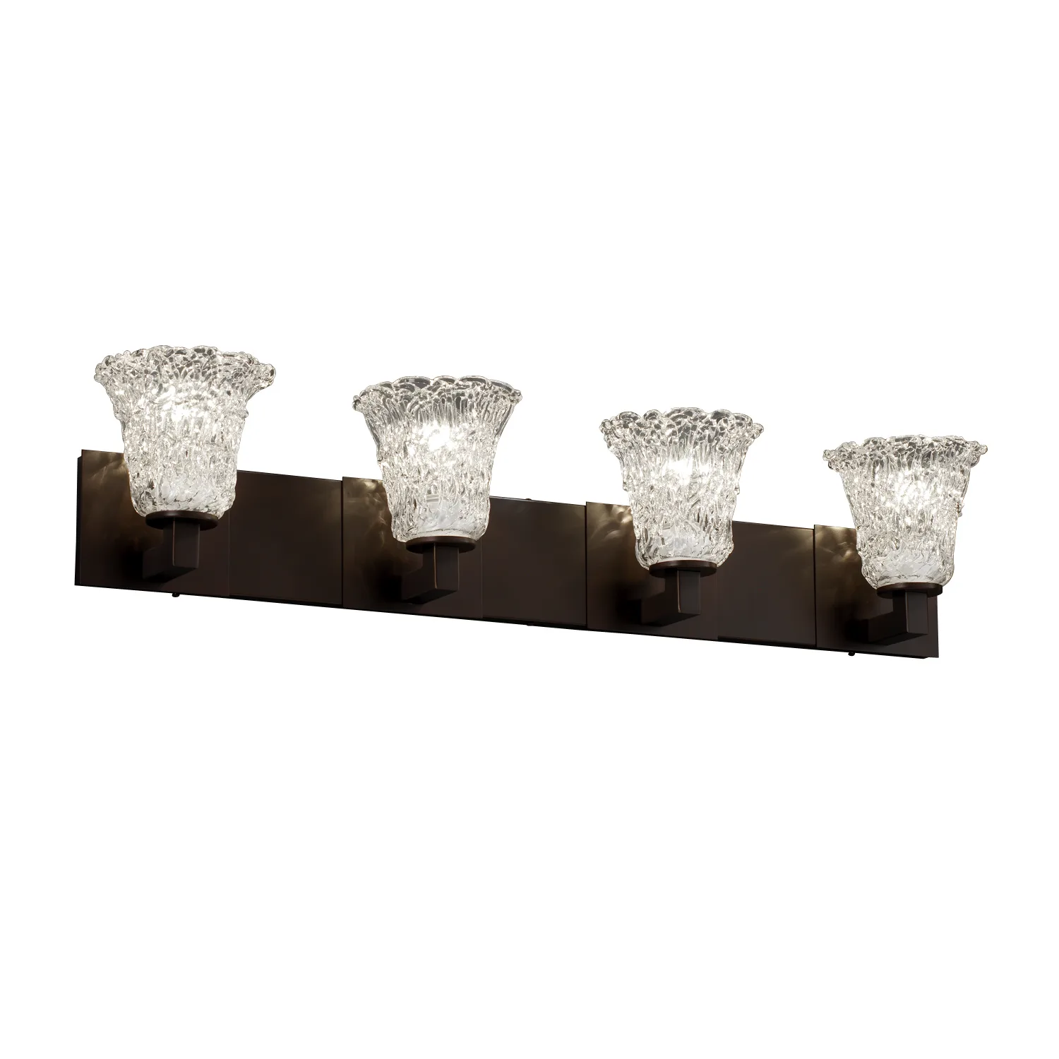 Veneto Luce Four Light Bath Bar in Dark Bronze