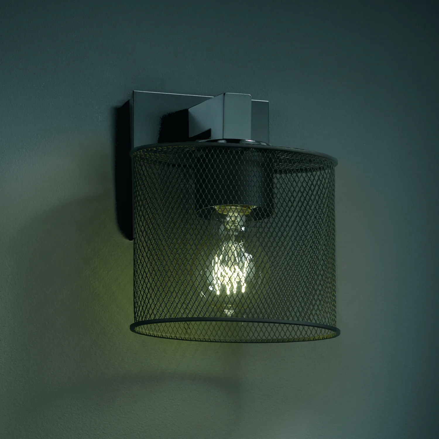 Wire Mesh One Light Wall Sconce in Matte Black