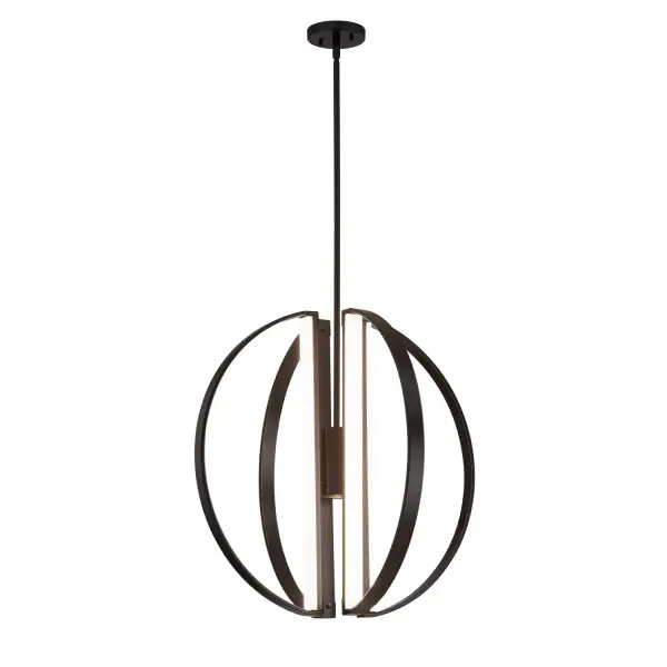 Collection: Liv Finish: Matte Black Width: 24.00" Height: 24.00" Canopy: 5" Dia x .75" H Maximum Wattage: 50.00 W Bulb Type: LED Light Source: LED Light Output: 5000.00 lm Voltage: 120.00 V Safety Listing: UL/ETL Safety Rating: Damp LED