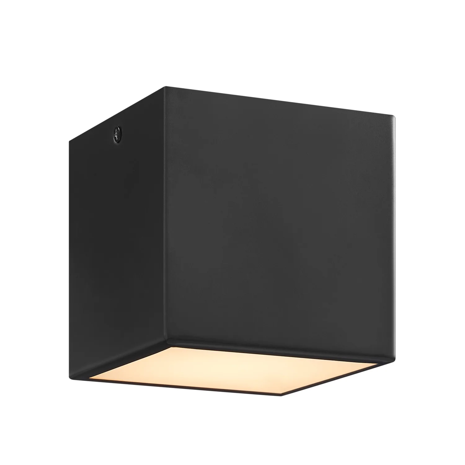 No Shade Material LED Flush-Mount in Matte Black