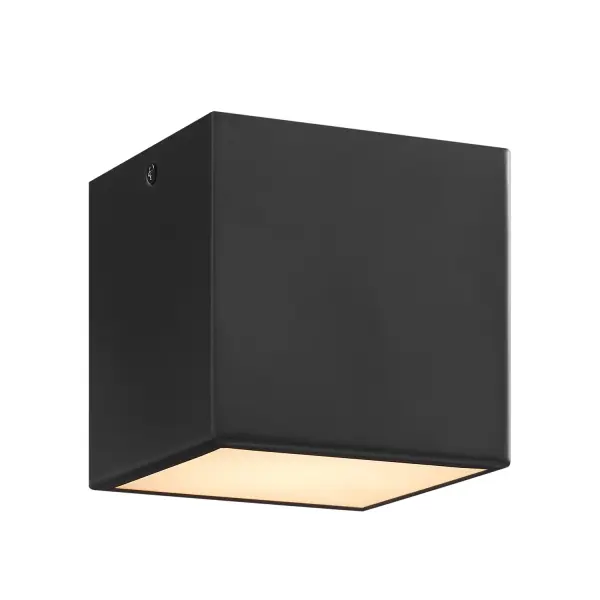 Clean cube silhouette delivers a modern, architectural presence with timeless simplicity, Minimalist metal construction offers a crisp, tailored look suited to contemporary interiors, Matte Black finish provides a bold yet versatile aesthetic that pairs easily with a wide range of materials and palettes, White acrylic diffuser softens and evenly distributes light for comfortable, glare-free illumination, Integrated LED light source ensures energy-efficient, long-lasting performance, 5CCT selectable technology allows customization of color temperature to suit different spaces and moods, Low-profile flush mount design is ideal for rooms with standard or lower ceiling heights, Versatile design functions beautifully as a standalone fixture or installed in multiples for rhythm and balance, Seamlessly coordinates with other fixtures in the Marco family for a cohesive lighting story, Suitable for residential, hospitality, and commercial environments including hallways, bedrooms, kitchens, and entryways, Balanced proportions and clean lines make it both a functional light source and a subtle design statement Collection: No Shade Material Finish: Matte Black Width: 4.25" Height: 4.00" Length: 4.25" Maximum Wattage: 10.00 W Light Source: LED Light Output: 1000.00 lm Delivered Lumens: 140.00 lm Voltage: 120.00 V Safety Rating: Damp LED