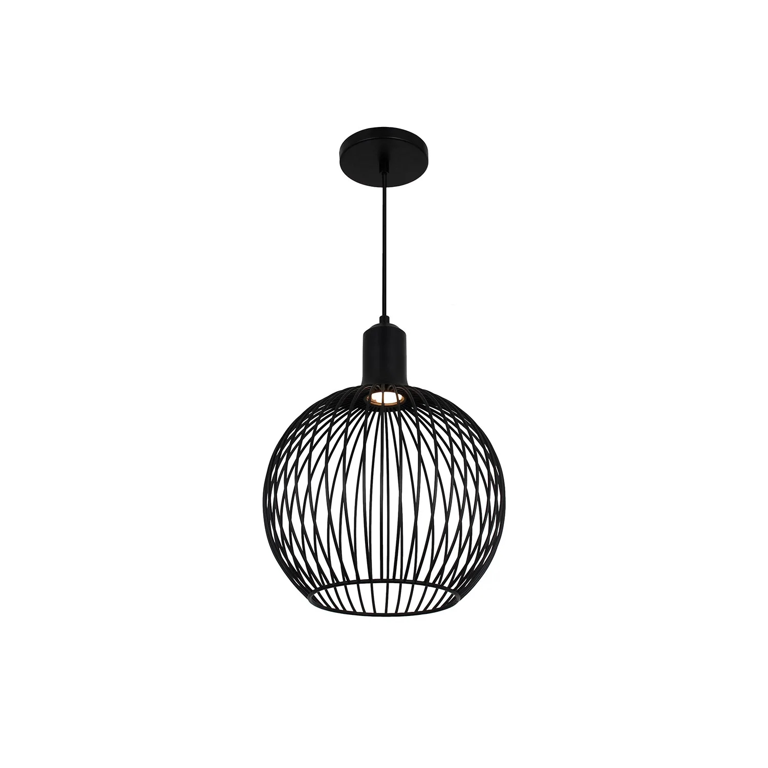 No Shade Material LED Pendant in Matte Black