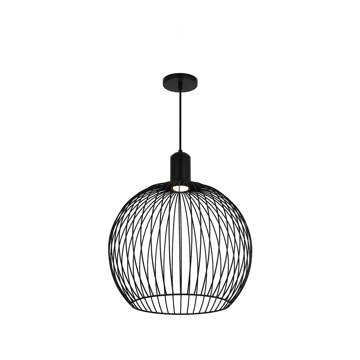 No Shade Material LED Pendant in Matte Black